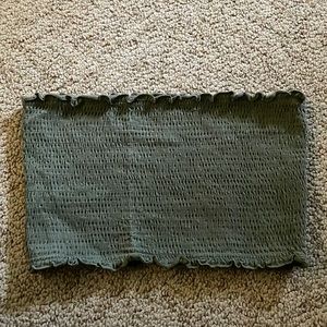 Army green tube top. Size small (tag was removed). From Pink.